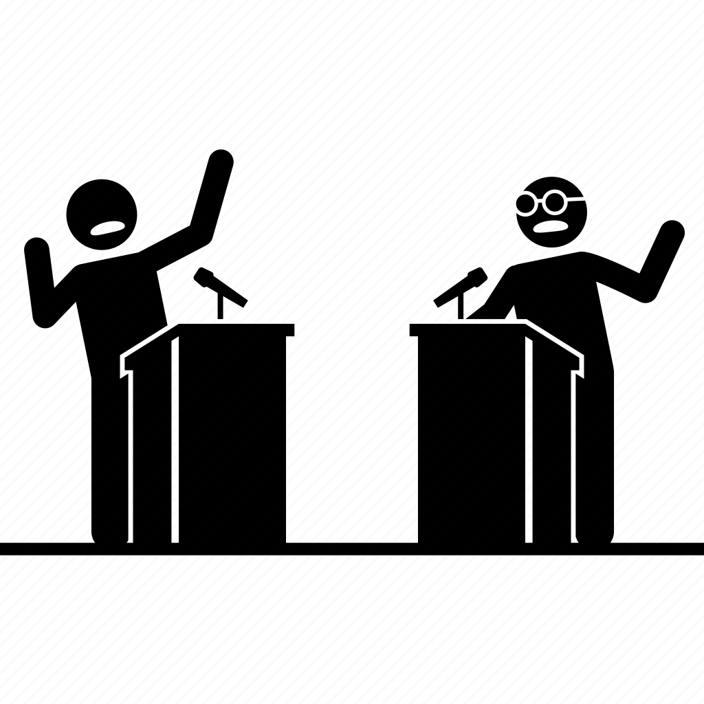 Students in a debate